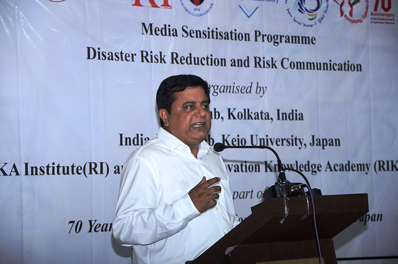 Media Sensitisation Program</br> on Disaster Risk Reduction & Risk Communication in collaboration with Keio University, Japan and other organisations on 24 June 2022